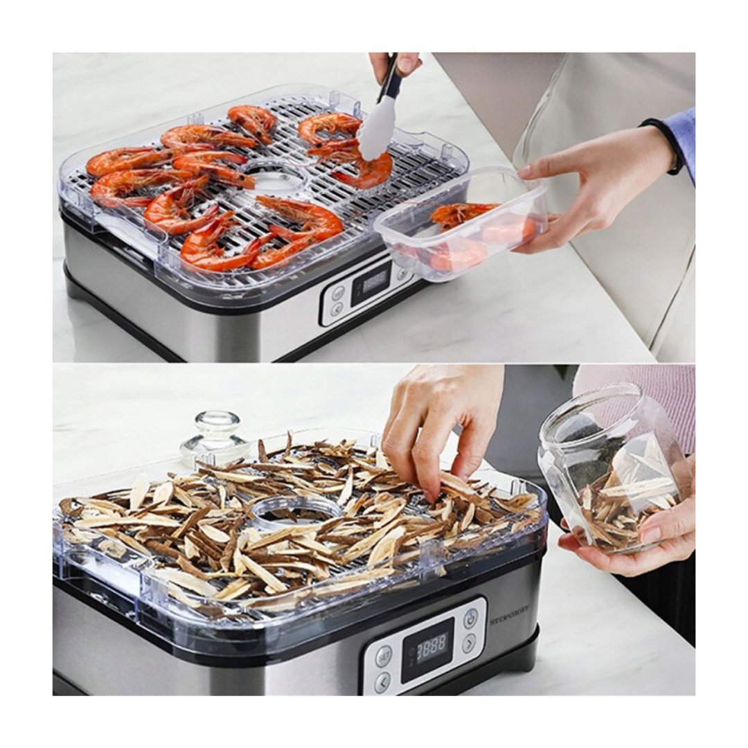 SUSZARKA DO GRZYBÓW OWOCÓW WARZYW SPOŻYWCZA 600W 5 SIT REGULACJA TEMPERATUR