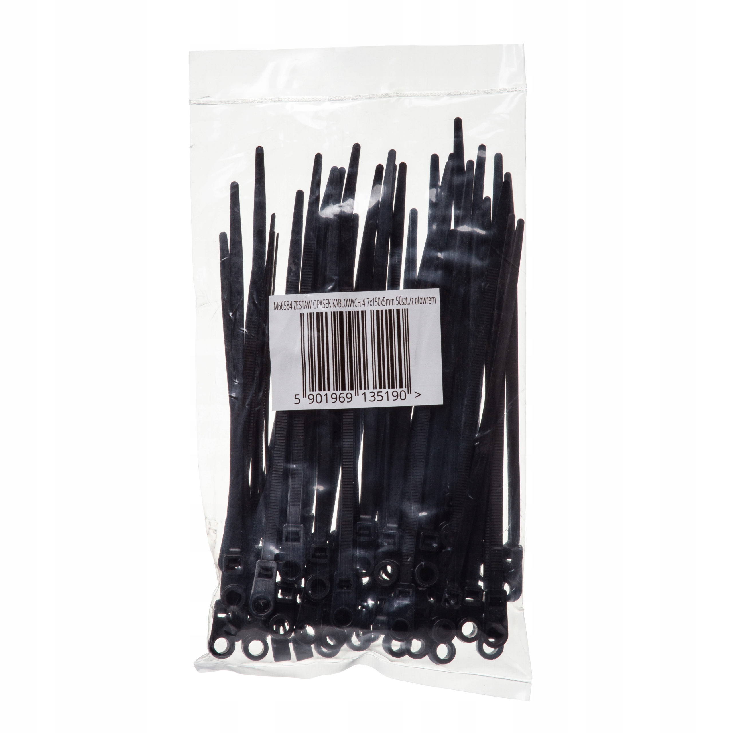 OPASKI KABLOWE ZACISKOWE 4,5x200MM 100 SZT NYLONOWE CZARNE TRYTYTKI UV