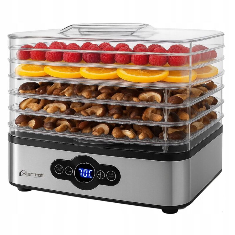 SUSZARKA DO GRZYBÓW OWOCÓW WARZYW SPOŻYWCZA 600W 5 SIT REGULACJA TEMPERATUR