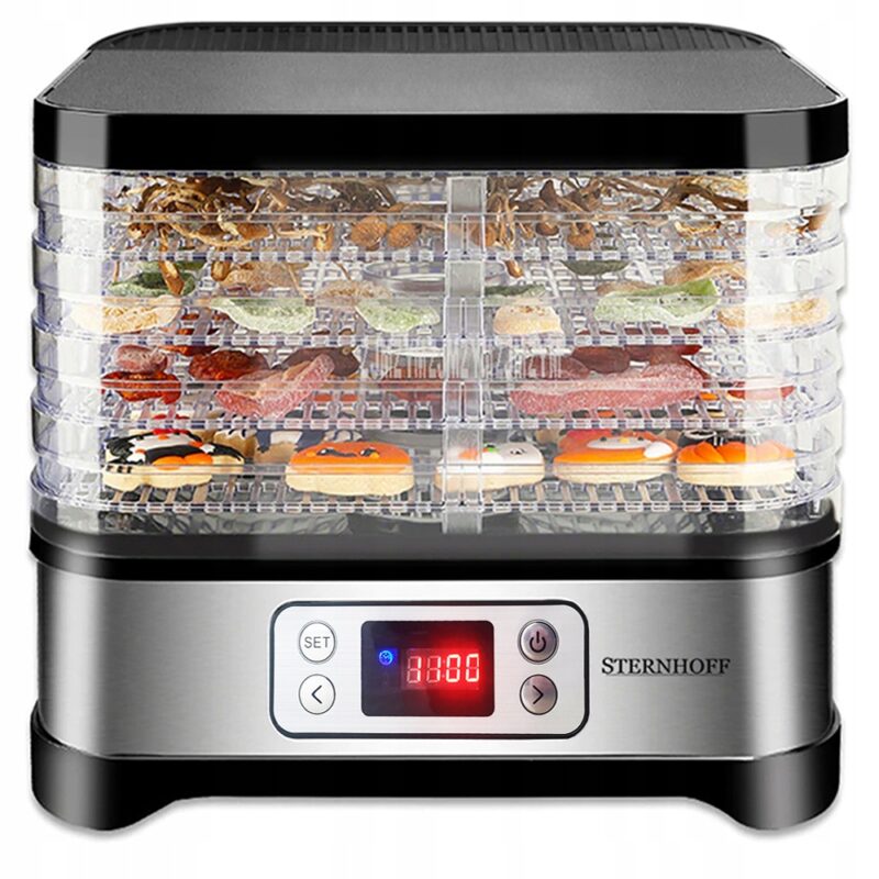 SUSZARKA DO GRZYBÓW OWOCÓW WARZYW SPOŻYWCZA 600W 5 SIT REGULACJA TEMPERATUR