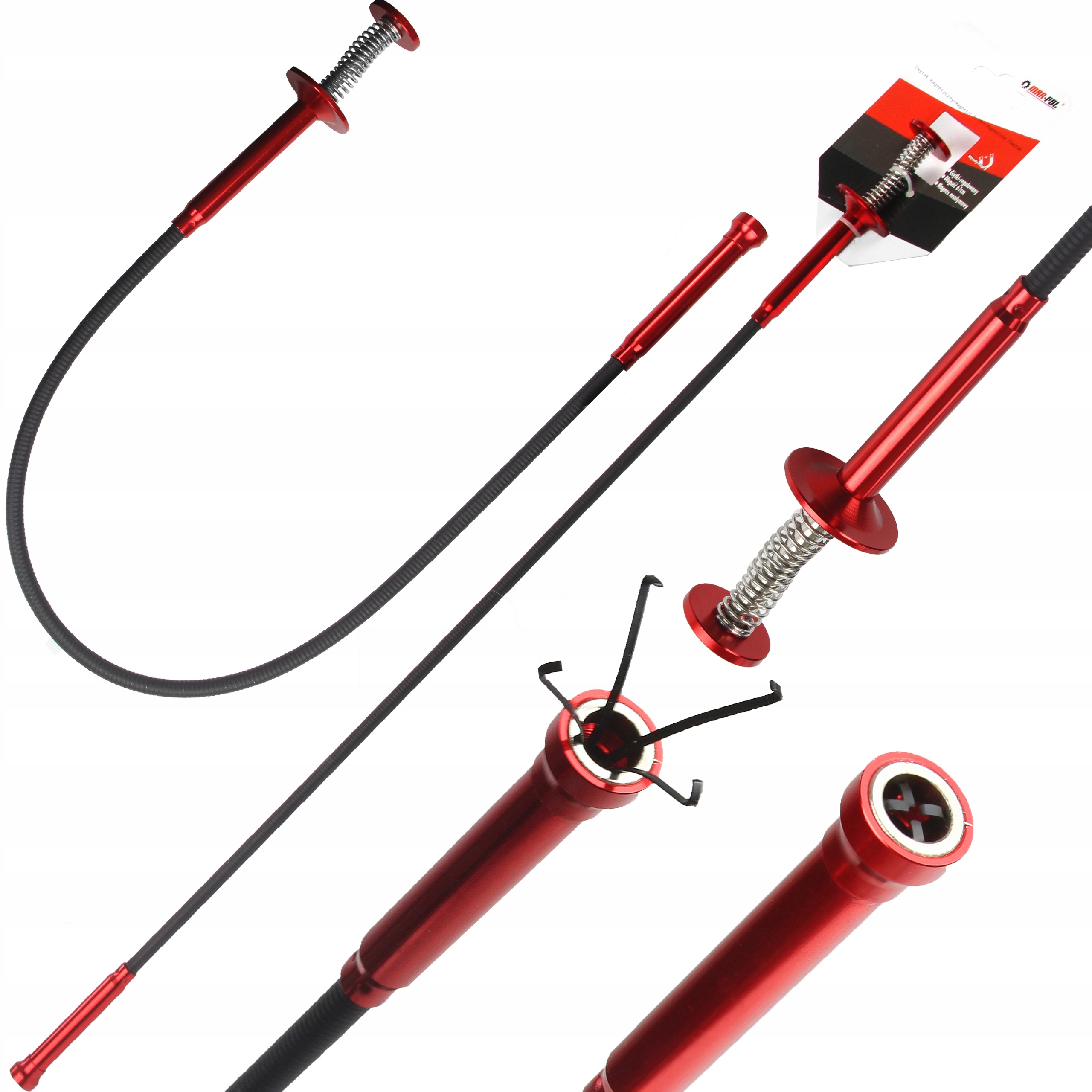 CHWYTAK MAGNETYCZNY GIĘTKI PAZURKOWY NEODYMOWY DO ŚRUB NAKRĘTEK