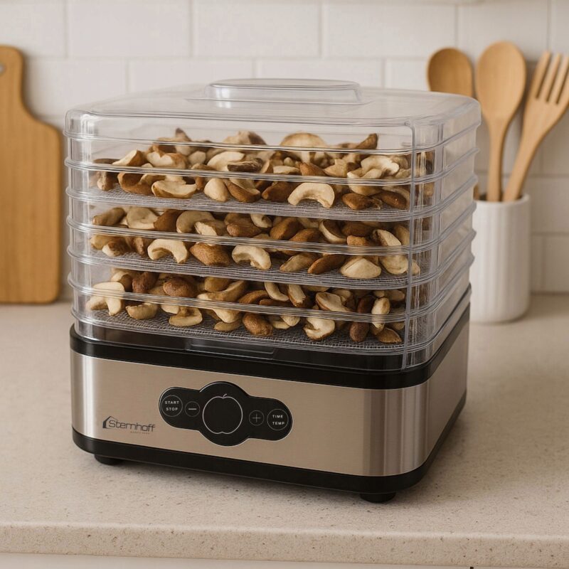 SUSZARKA DO GRZYBÓW OWOCÓW WARZYW SPOŻYWCZA 600W 5 SIT REGULACJA TEMPERATUR