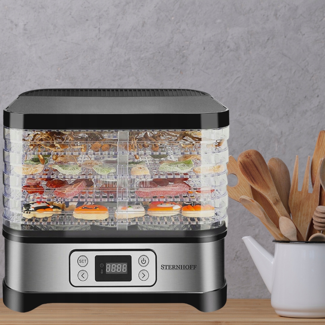 SUSZARKA DO GRZYBÓW OWOCÓW WARZYW SPOŻYWCZA 600W 5 SIT REGULACJA TEMPERATUR