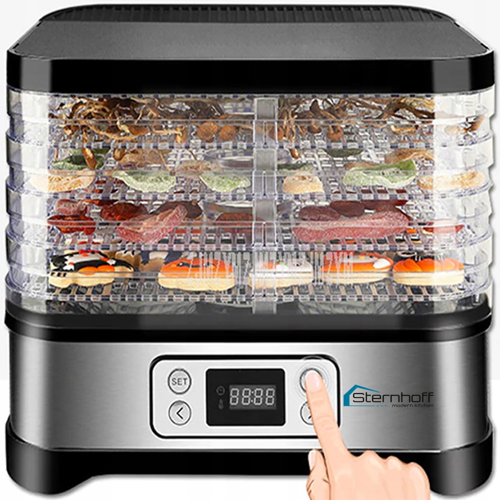 SUSZARKA DO GRZYBÓW OWOCÓW WARZYW SPOŻYWCZA 600W 5 SIT REGULACJA TEMPERATUR