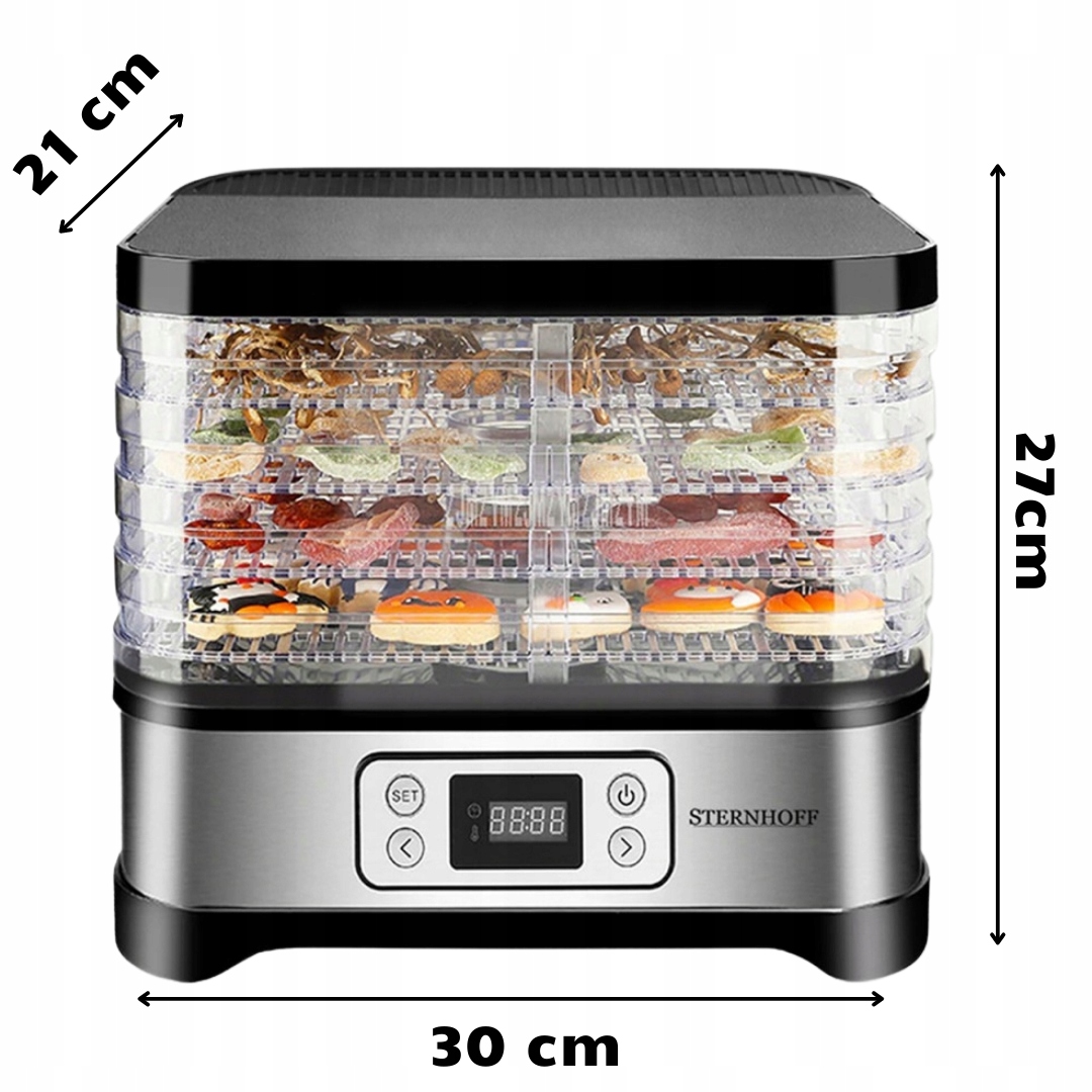 SUSZARKA DO GRZYBÓW OWOCÓW WARZYW SPOŻYWCZA 600W 5 SIT REGULACJA TEMPERATUR