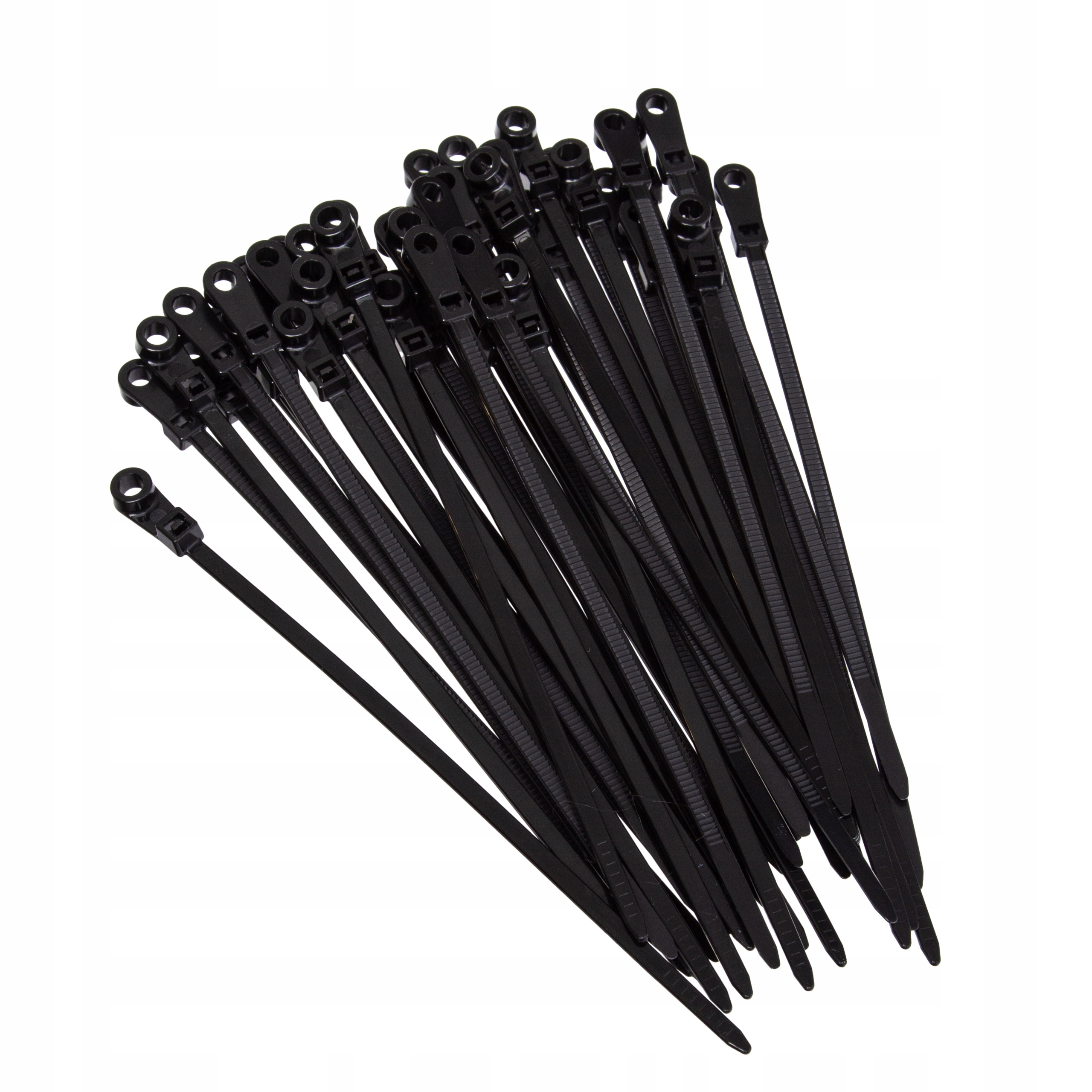 OPASKI KABLOWE ZACISKOWE 4,5x200MM 100 SZT NYLONOWE CZARNE TRYTYTKI UV