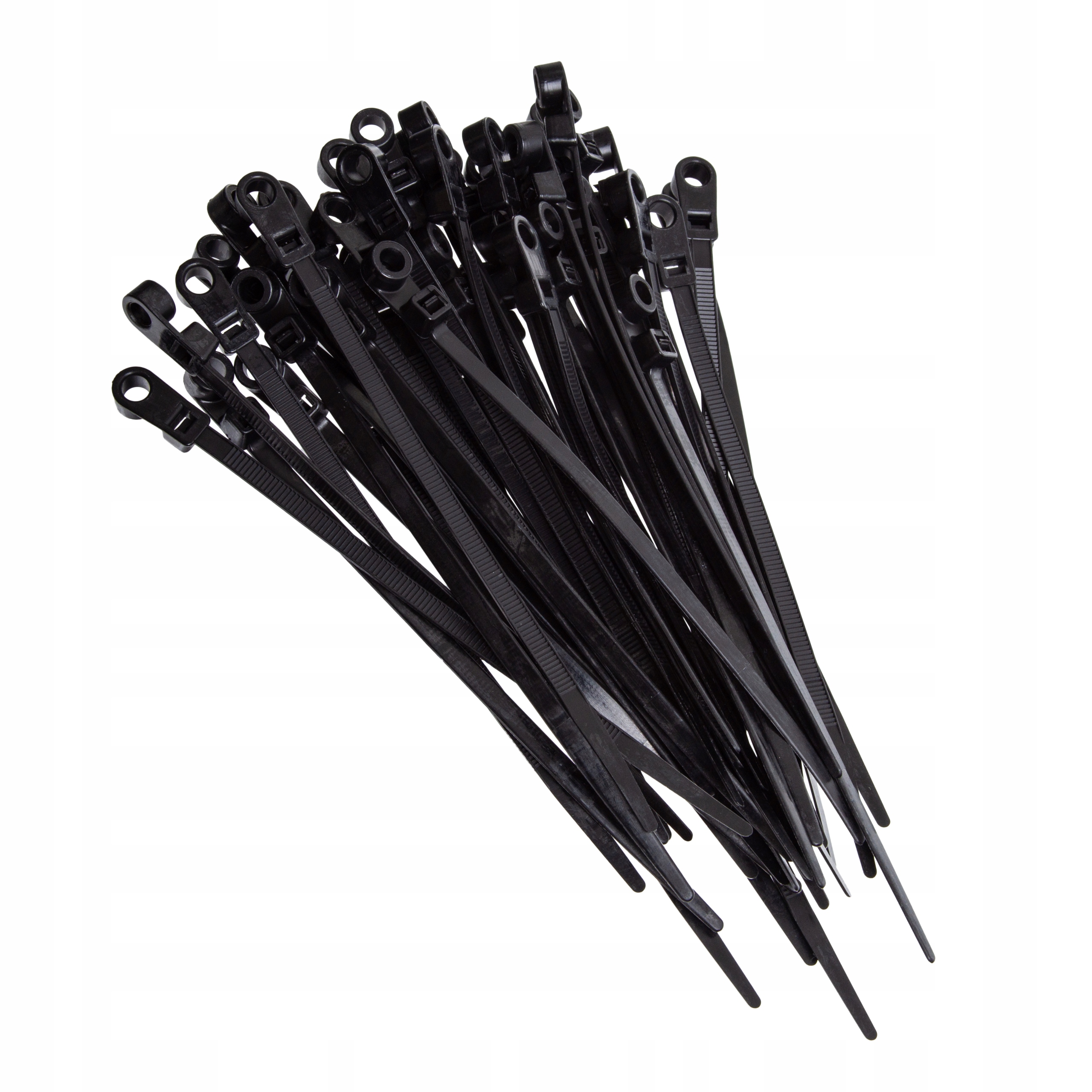 OPASKI KABLOWE ZACISKOWE 4,5x200MM 100 SZT NYLONOWE CZARNE TRYTYTKI UV