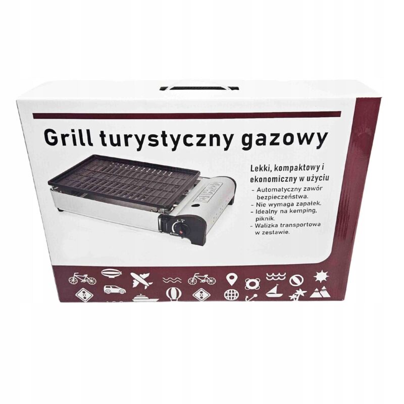 GRILL NA KARTUSZE GAZOWE TURYSTYCZNY PRZENOŚNY ZESTAW
