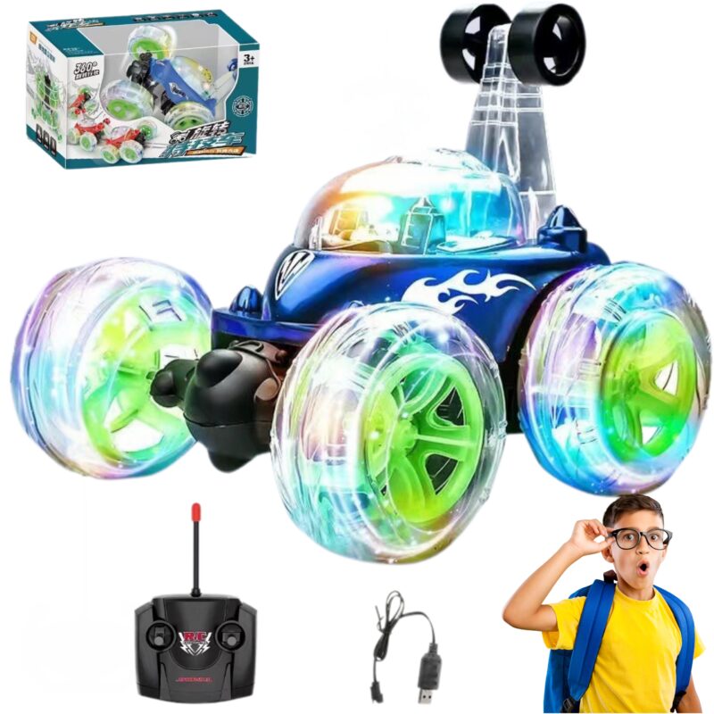 SAMOCHÓD ZDALNIE STEROWANY TWISTER AKROBATA RC AUTO PILOT USB NIEBIESKI +3