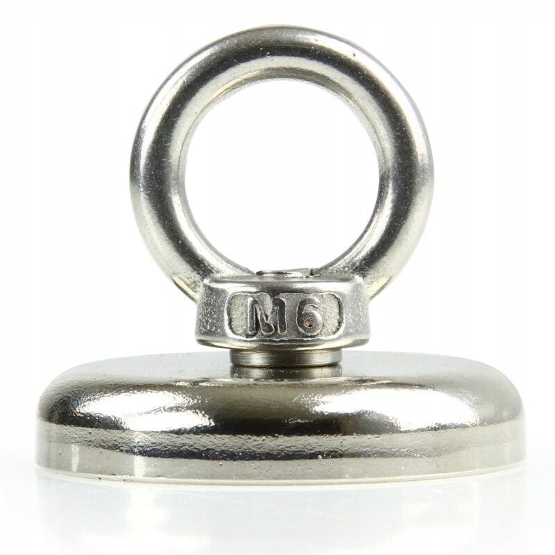 MAGNES NEODYMOWY UCHWYT 50KG FI42 NIERDZEWNY MOCNY MAGNES Z UCHEM