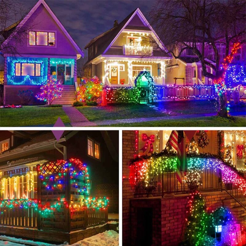 GRUBE SOPLE LAMPKI CHOINKOWE ZEWNĘTRZNE KURTYNA ŚWIETLNA IP44 500 LED MULTI