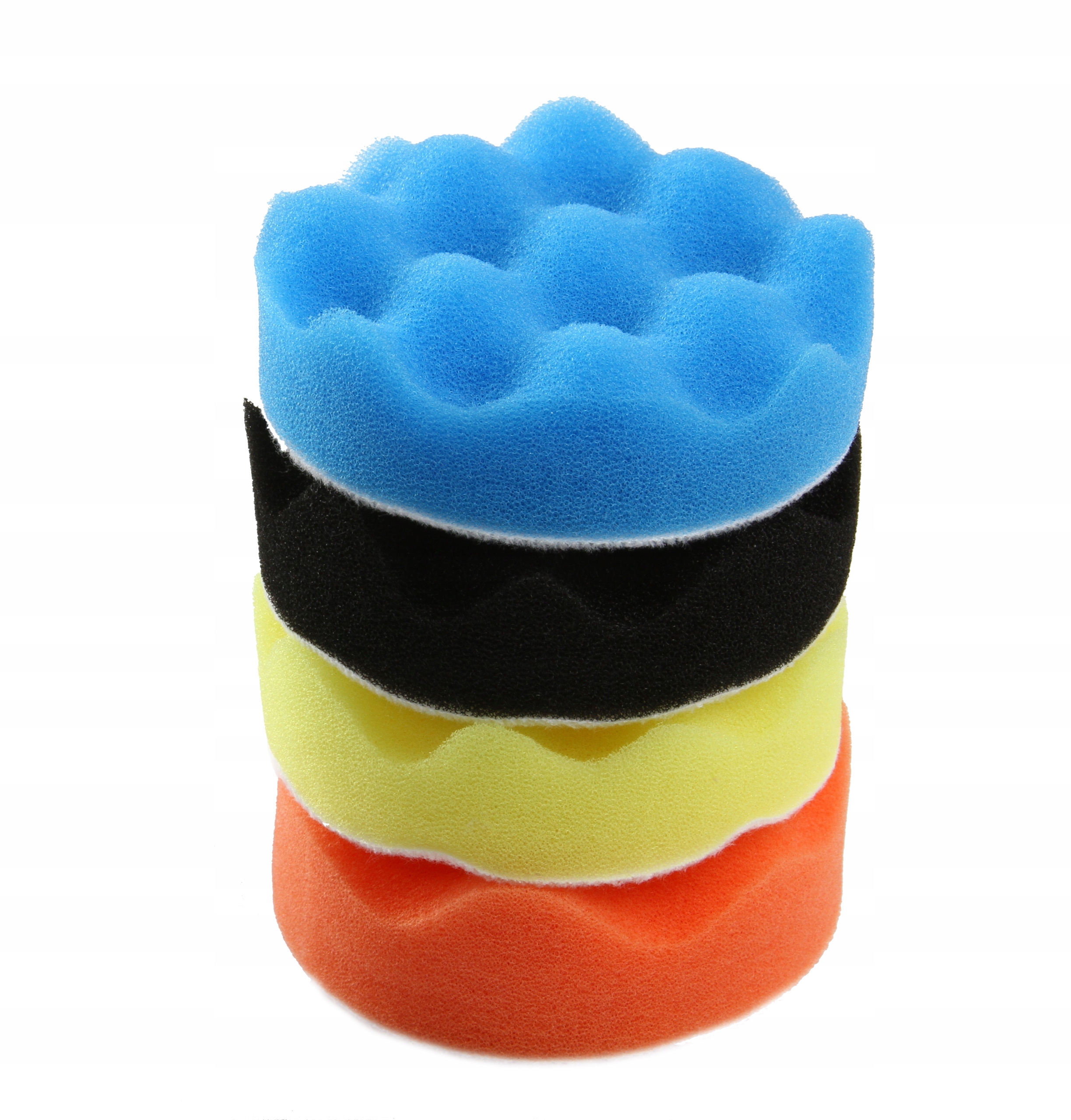 PADY POLERSKIE GĄBKI ZESTAW 11el 80mm NA WIERTARKĘ POLEROWANIE AUTA