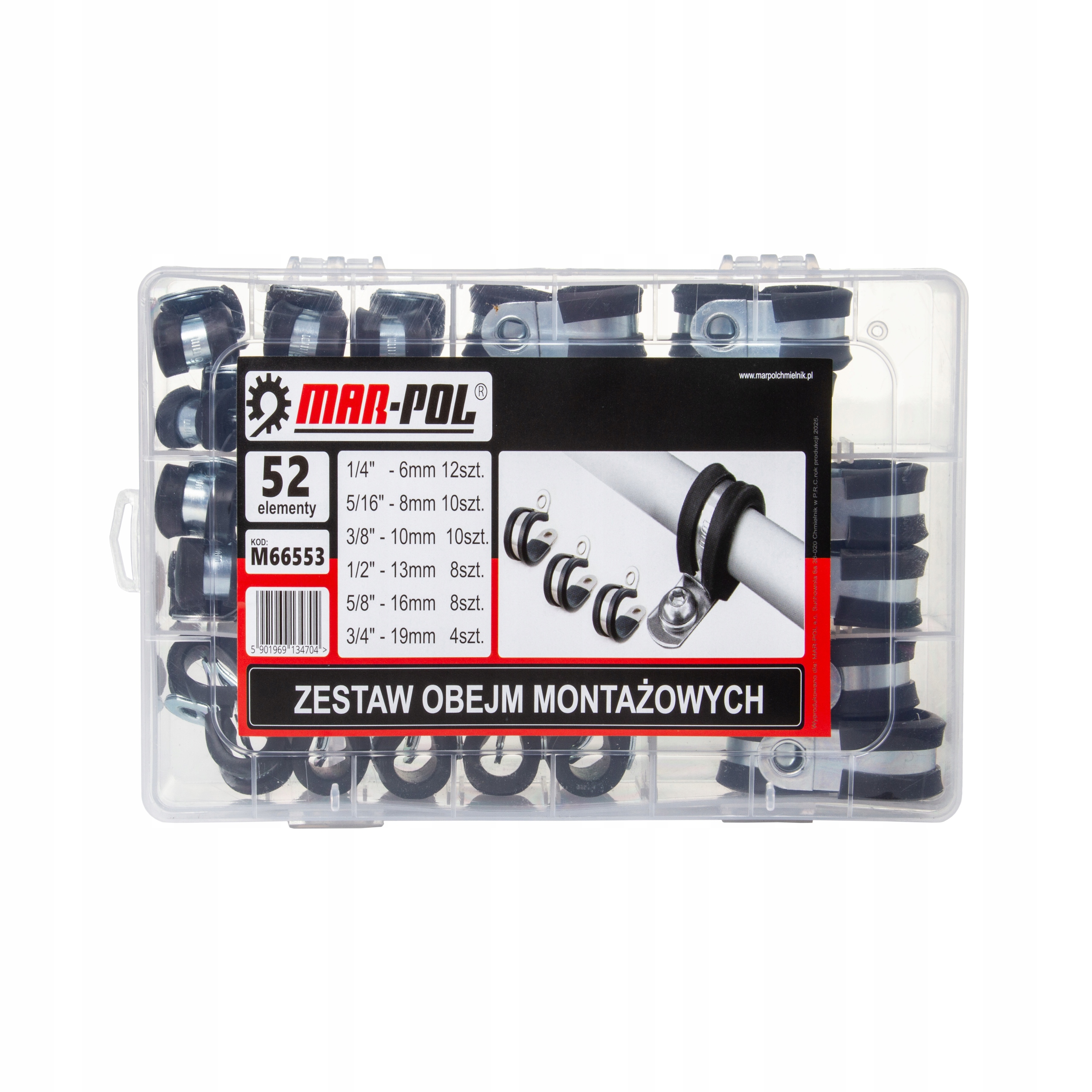 ZESTAW OBEJM MONTAŻOWYCH DO PODWIESZANIA RUR KABLI WĘŻY 42EL UCHWYTY HIT