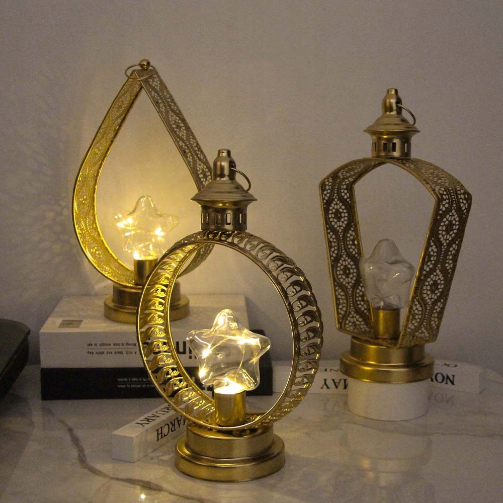 LAMPA DEKORACYJNA ZŁOTA LED NA BATERIE ŚWIĄTECZNA OZDOBNA