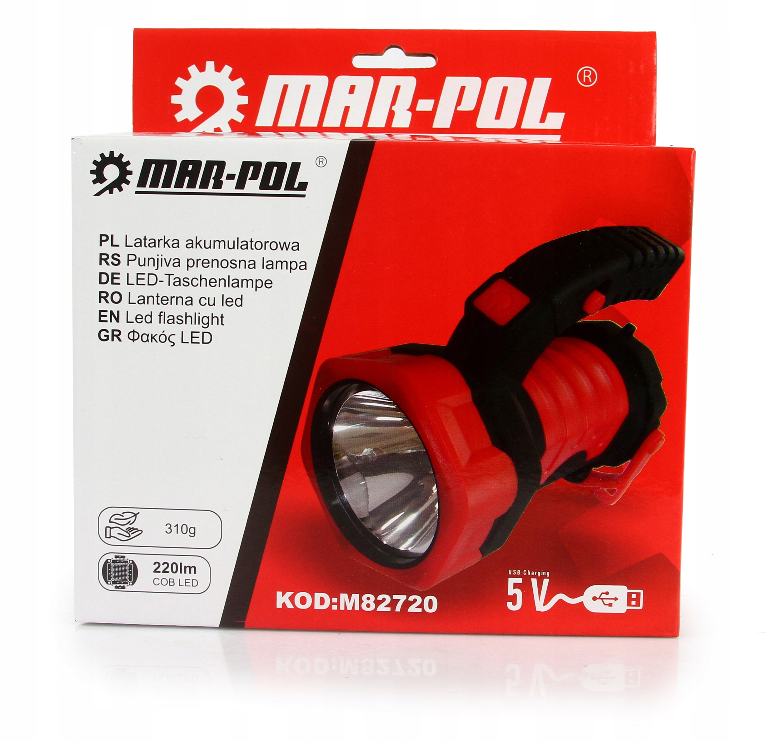 LATARKA AKUMULATOROWA LED USB SZPERACZ MOCNY