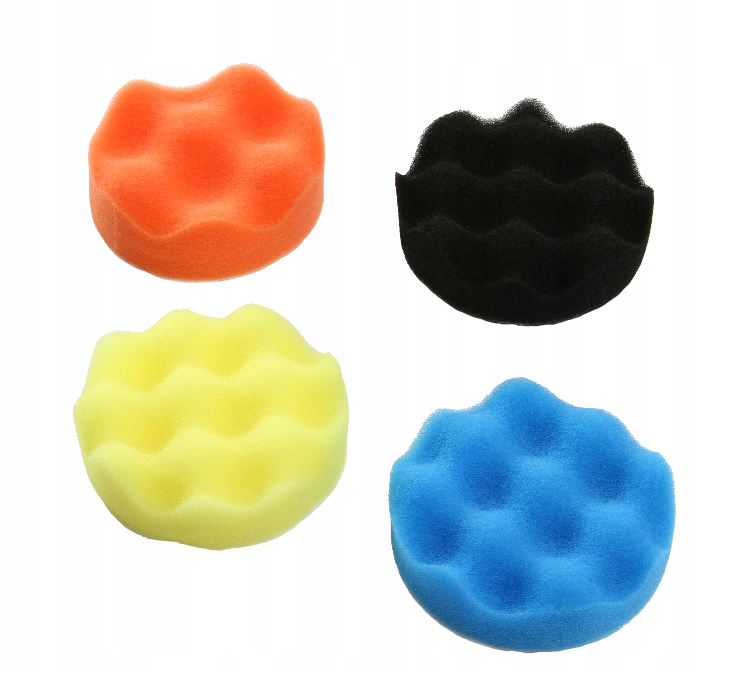 PADY POLERSKIE GĄBKI ZESTAW 11el 80mm NA WIERTARKĘ POLEROWANIE AUTA