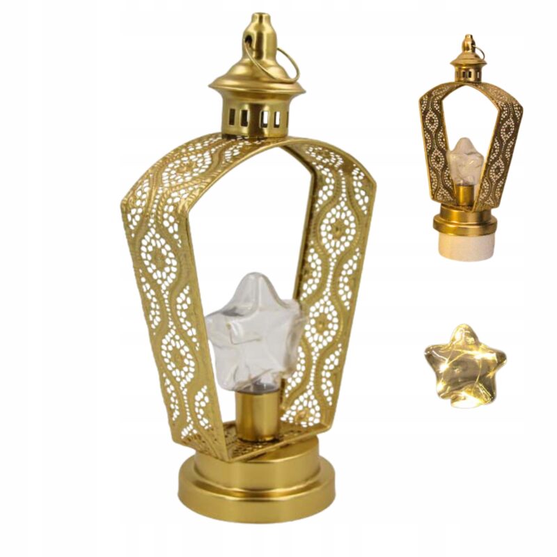 LAMPA DEKORACYJNA ZŁOTA LED  NA BATERIE ŚWIĄTECZNA OZDOBNA