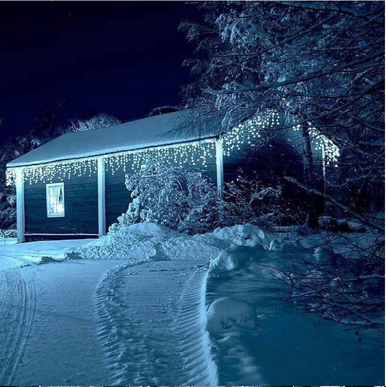 GRUBE SOPLE LAMPKI CHOINKOWE ZEWNĘTRZNE MOCNE KURTYNA ŚWIETLNA 500LED BIAŁY