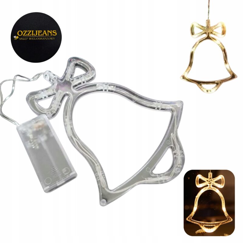 LAMPKA LED ŚWIĄTECZNA DZWONEK NA BATERIE OZDOBA BOŻONARODZENIOWA LED GRATIS