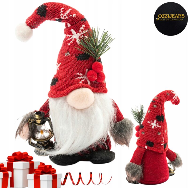 OZDOBA ŚWIĄTECZNA BOŻE NARODZENIE SKRZAT STOJĄCY MIKOŁAJ PREZENT DEKORACJA