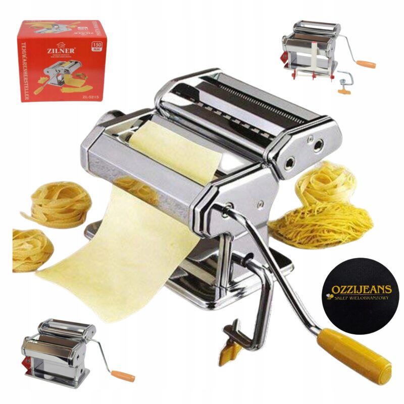 METALOWA MASZYNKA DO MAKARONU CIASTA WAŁKOWANIA RĘCZNA STAL NIERDZEWNA WLEP