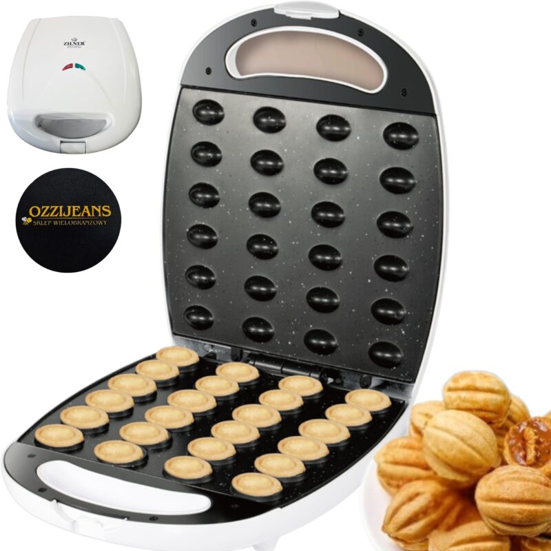 OPIEKACZ DO ORZESZKÓW CIASTEK FORMA 24 SZT NIEPRZYWIERAJĄCA POWŁOKA 1600W