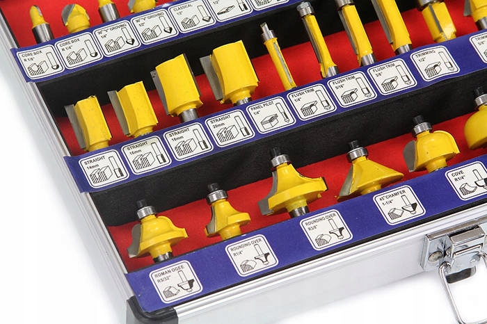 FREZY KSZTAŁTOWE ŁOŻYSKOWANE DO DREWNA 35EL TRZPIEŃ 8MM ZESTAW WLEP GRATIS