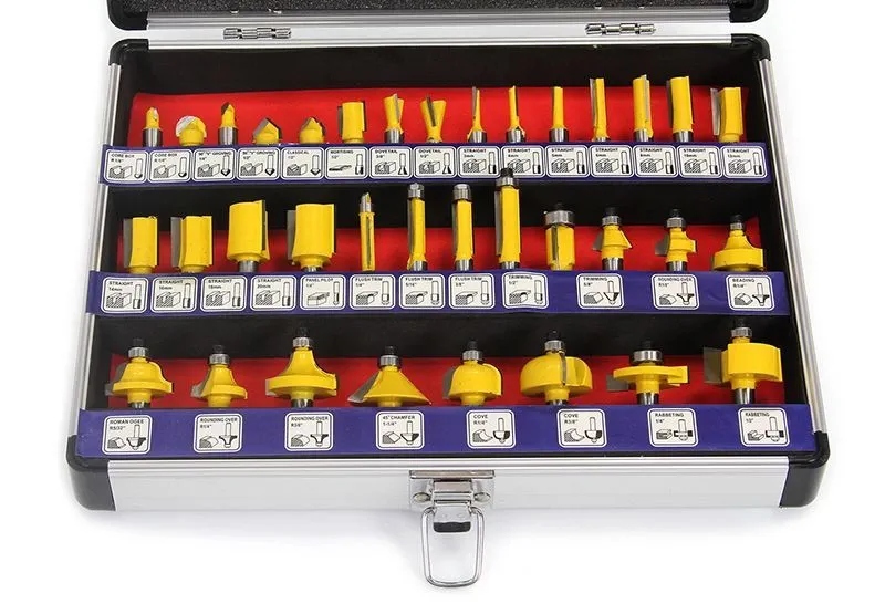 FREZY KSZTAŁTOWE ŁOŻYSKOWANE DO DREWNA 35EL TRZPIEŃ 8MM ZESTAW WLEP GRATIS