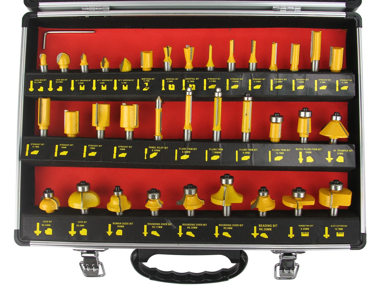 FREZY KSZTAŁTOWE ŁOŻYSKOWANE DO DREWNA 35EL TRZPIEŃ 8MM ZESTAW WLEP GRATIS