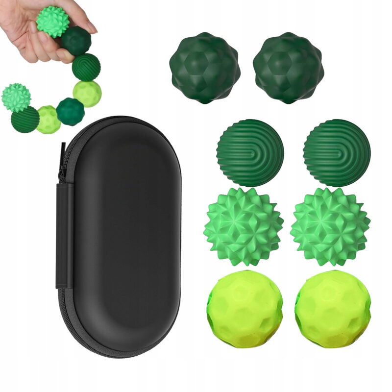 ZABAWKA ANTYSTRESOWA MAGNETYCZNE KULKI SENSORYCZNE Z SILIKONU ZESTAW 8SZT