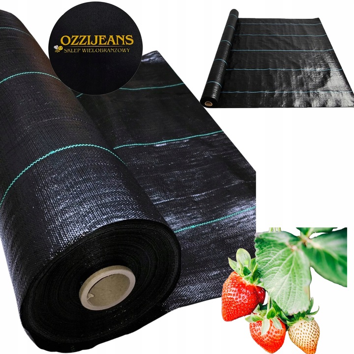 Mocna Agrotkanina Mata 0,8x50m Agrowłóknina Na Chwasty 90g Gruba Czarna