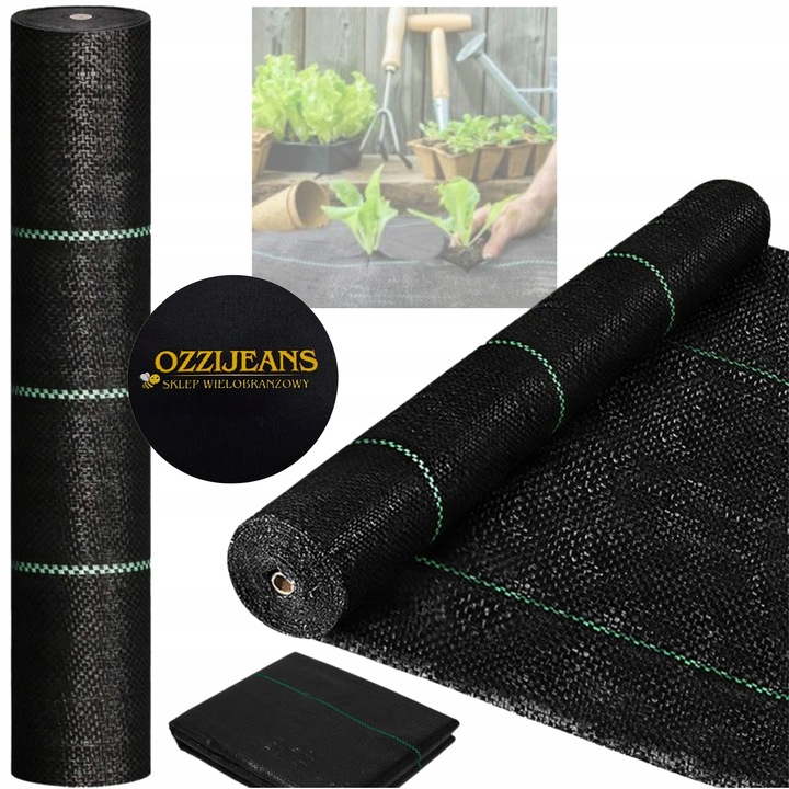 Mocna Agrotkanina Uv Mata 0,8x100m Agrowłóknina Na Chwasty 70g Gruba Czarna