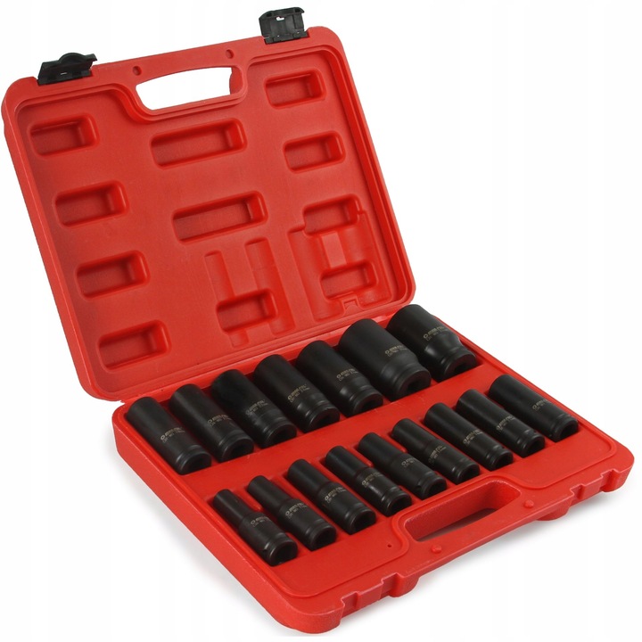 Nasadki Udarowe 1/2' Długie Zestaw 10-32mm Cr-mo 16ele