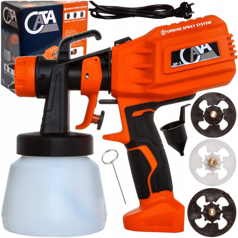 PISTOLET NATRYSKOWY CATA 550W 0,8L 3 DYSZE ELEKTRYCZNY MALARSKI HVLP PRO