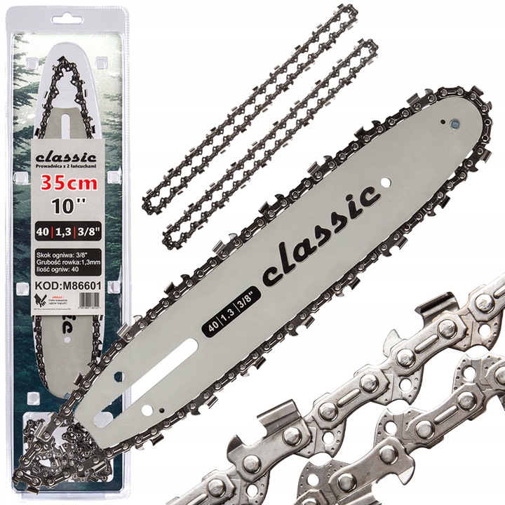 PROWADNICA DO PIL PILAREK ŁAŃCUCHOWYCH Z 2 ŁAŃCUCHAMI 14" 50 1,3mm