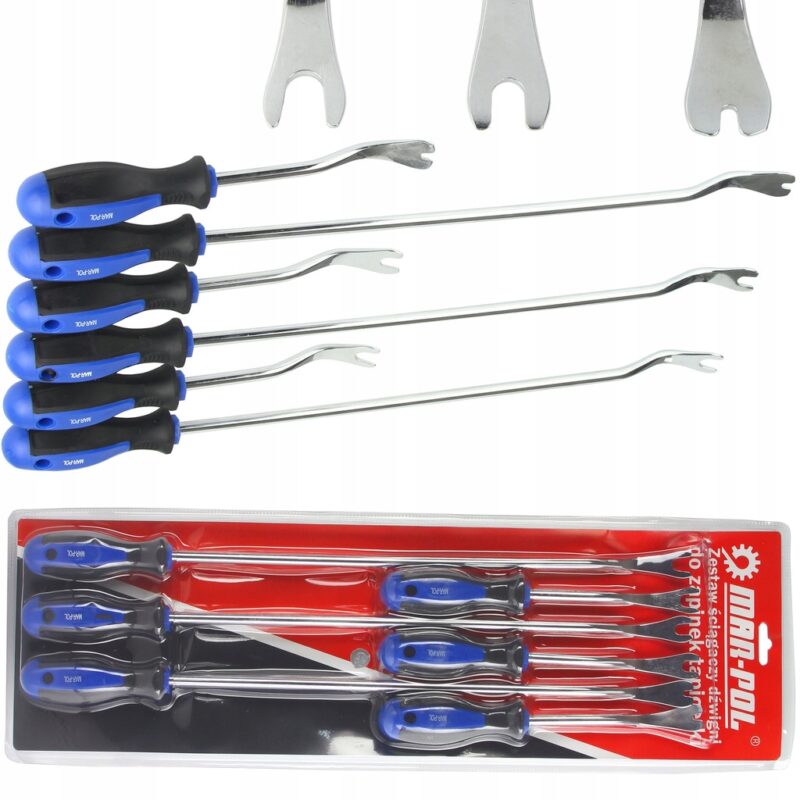 Ściągacz do tapicerki Mar-Pol 6 elementów dźwignie U/V 235/495 mm