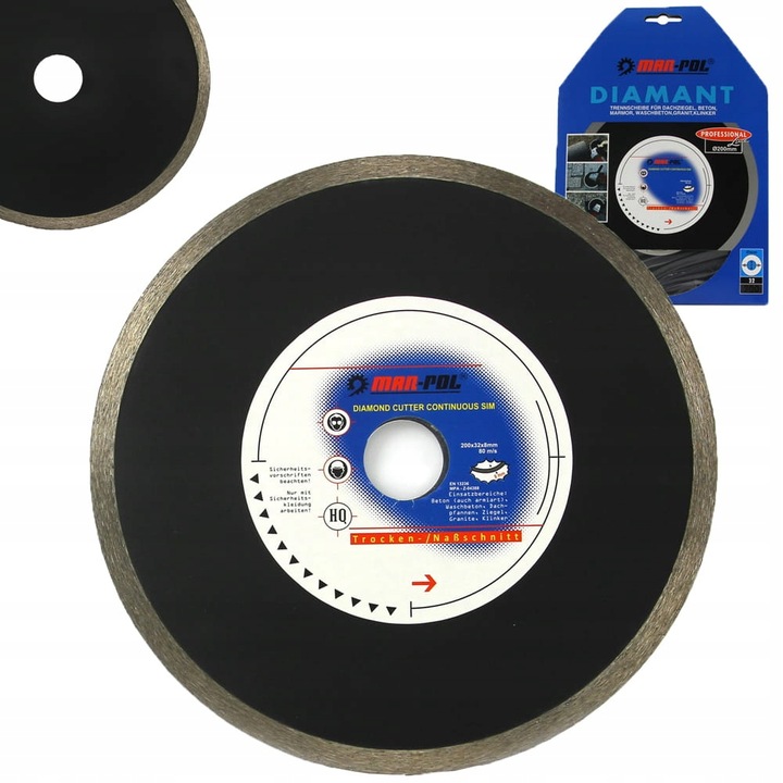 Tarcza Diamentowa 200x32mm Gładka Mar-pol