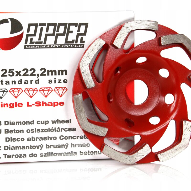 Tarcza Garnkowa Do Szlifowania Betonu 125 Red Single L-shape