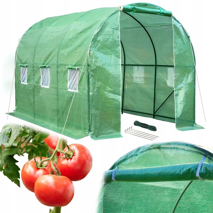 Tunel Ogrodowy Foliowy Szklarnia 3x2 6m2 Zielony Na Warzywa Uv-4 Pfoliak