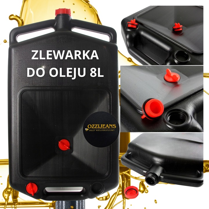 ZBIORNIK MISA WANNA ZLEWARKA DO OLEJU POJEMNIK 8L z korkiem