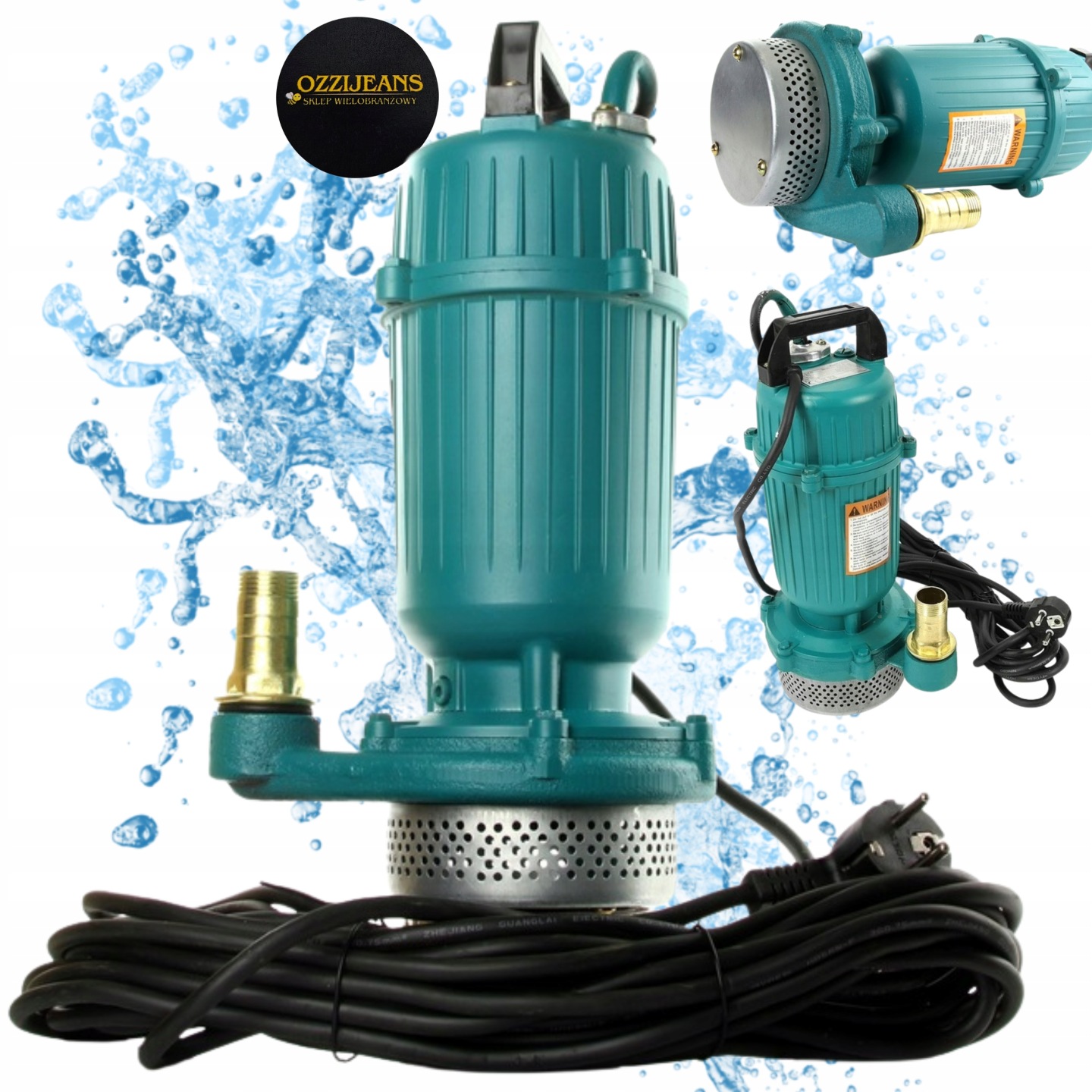 Pompa Do Wody Brudnej Czystej Zanurzeniowa Sitko Sito Szamba 2100w 1" Wlepa - obrazek 6