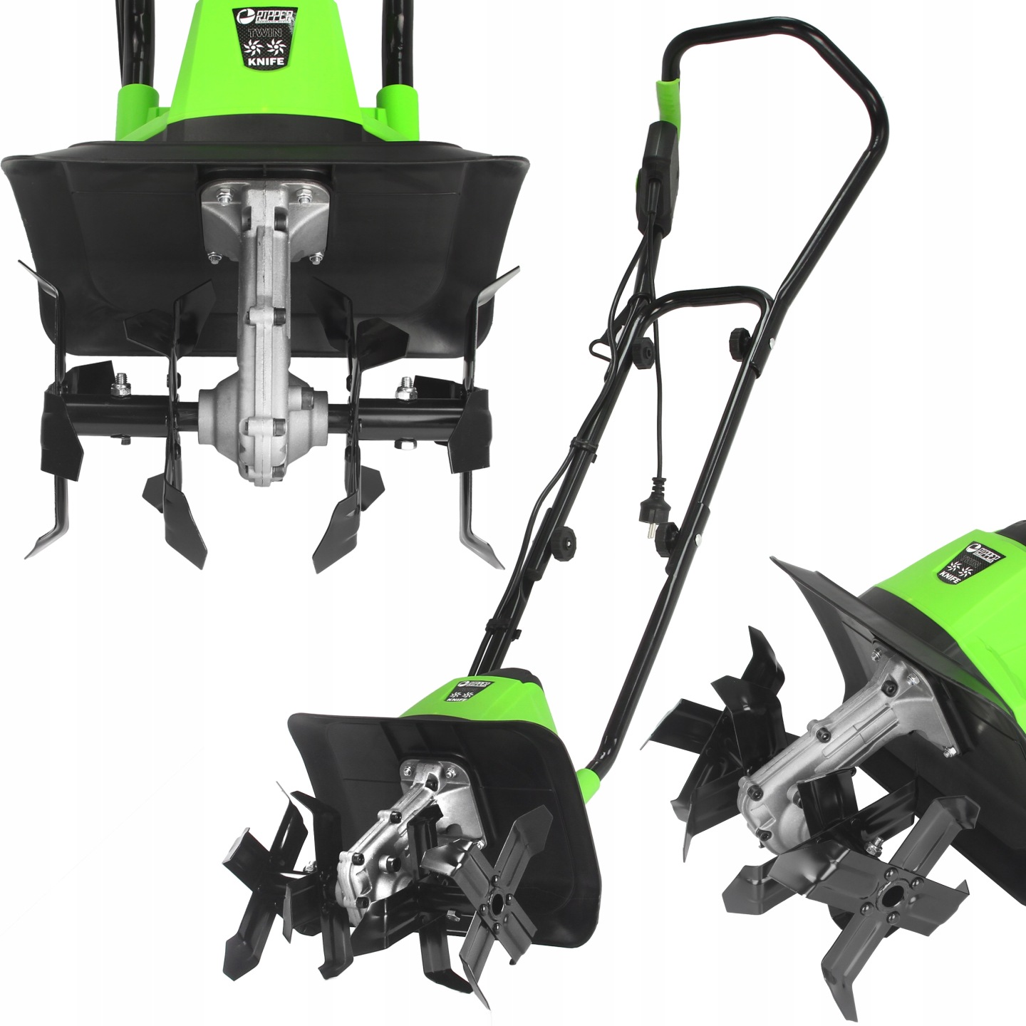 Glebogryzarka Elektryczna Kultywator Do Gleby Ziemi 32cm 1500w 2w1 4 Noże
