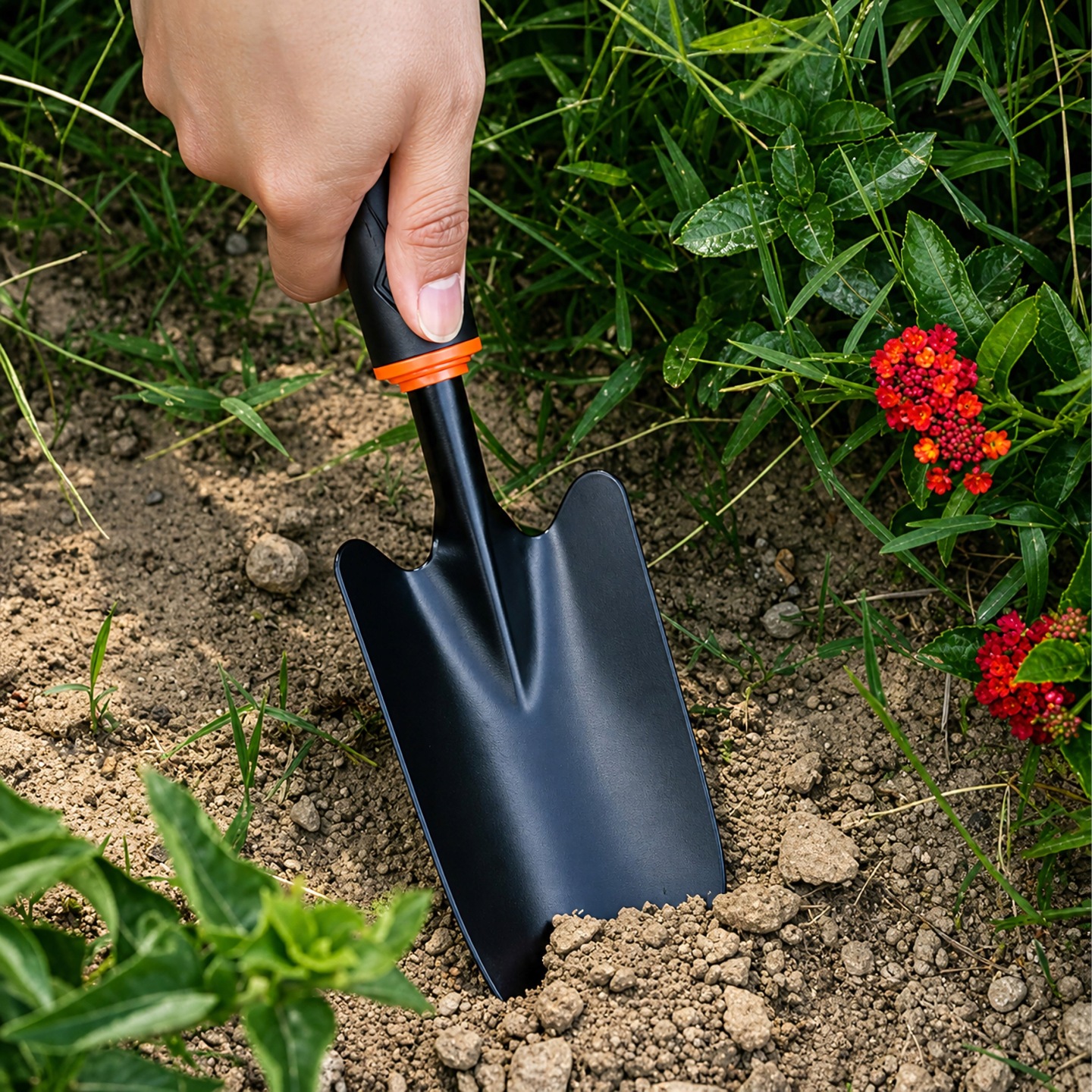 Łopatka Ogrodowa Metalowa Szeroka Do Przesadzania Sadzenia Roślin 31 Cm - obrazek 4