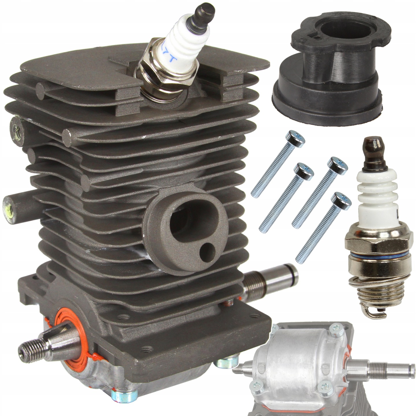 Cylinder Do Pilarki Stihl 017 018 Ms170 Ms180 Z Wałem Zestaw Łącznik Świeca - obrazek 2
