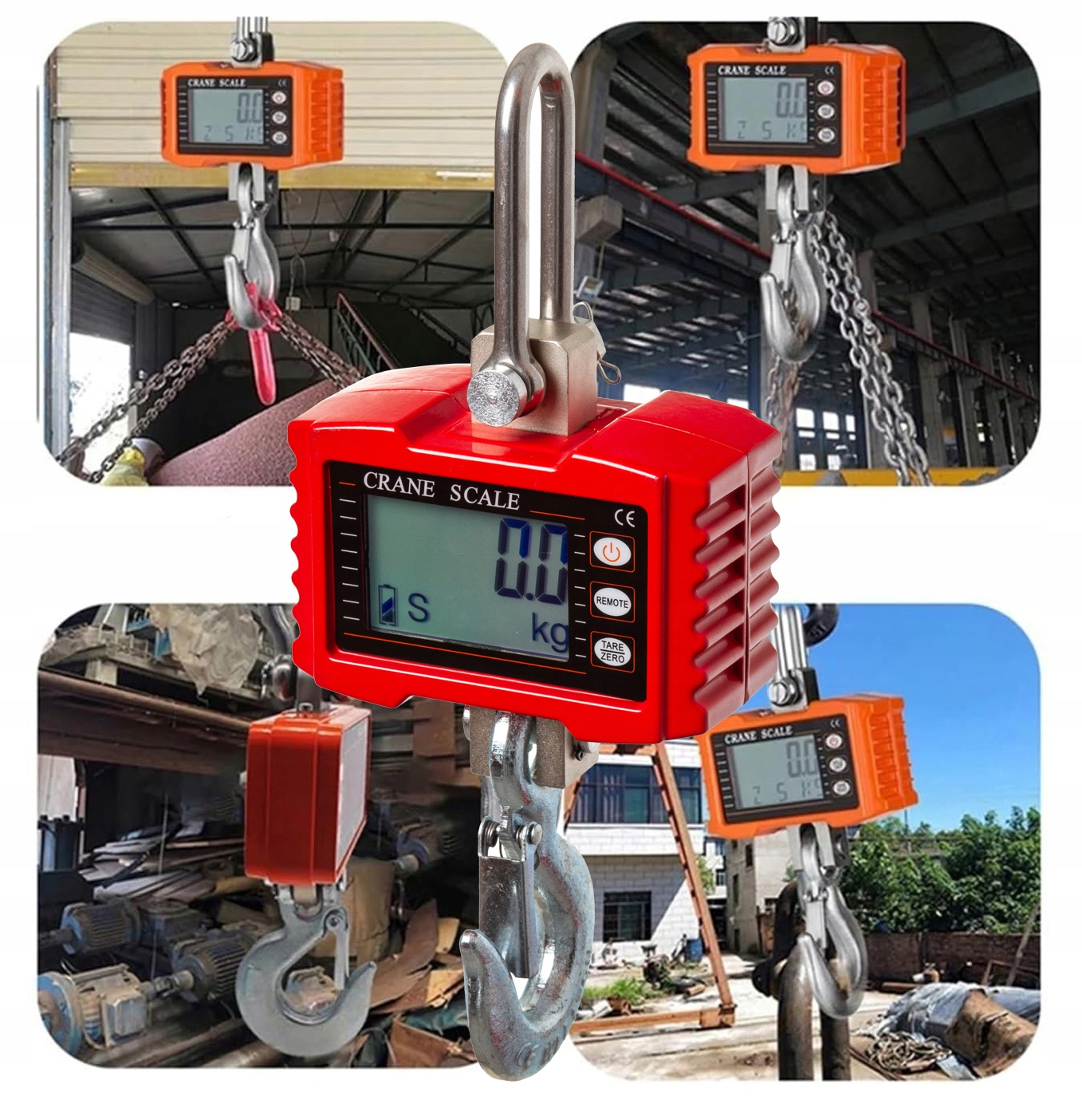 Waga Hakowa Elektroniczna Magazynowa 1000kg Z Pilotem + Ładowarka 1t - obrazek 2