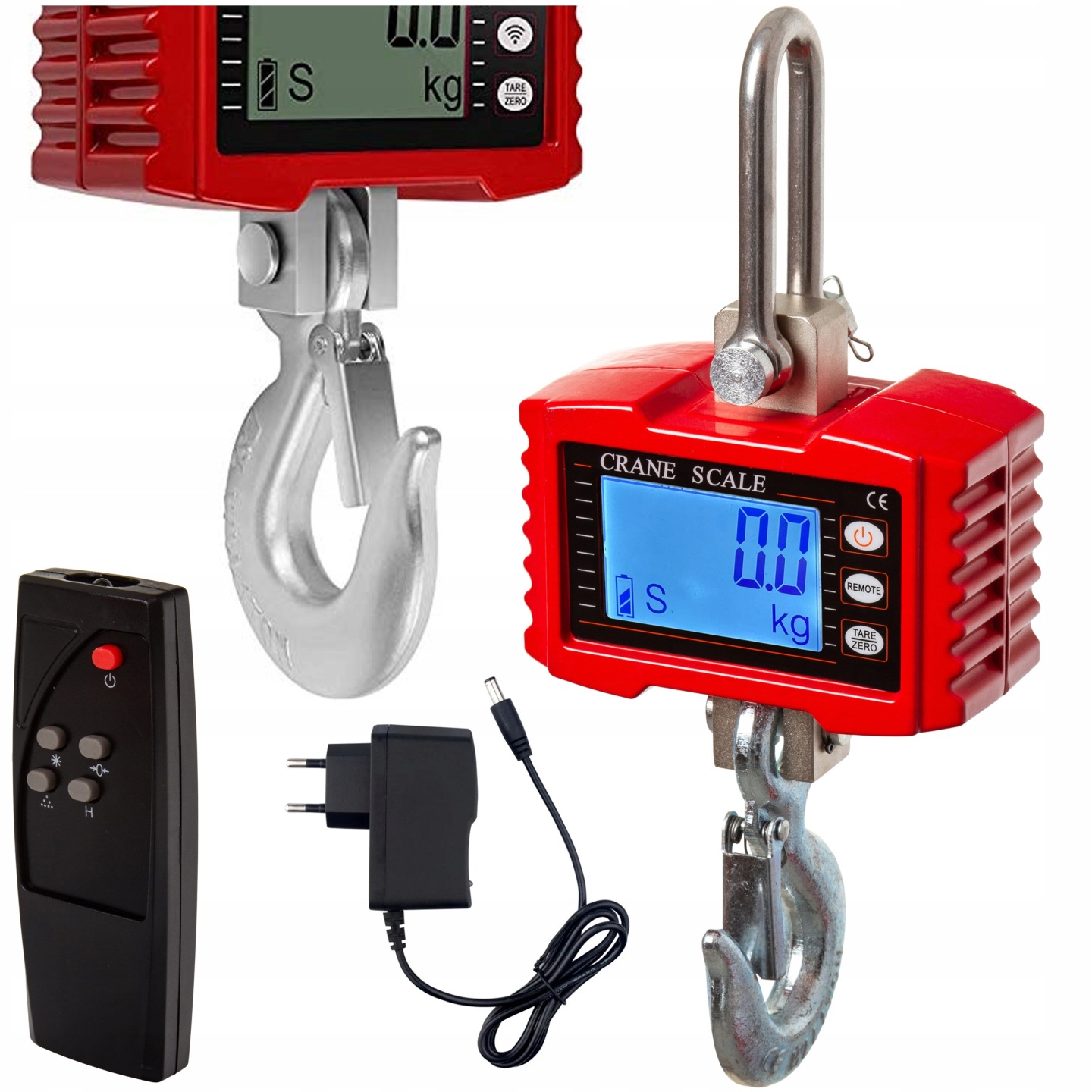 Waga Hakowa Elektroniczna Magazynowa 1000kg Z Pilotem + Ładowarka 1t - obrazek 3