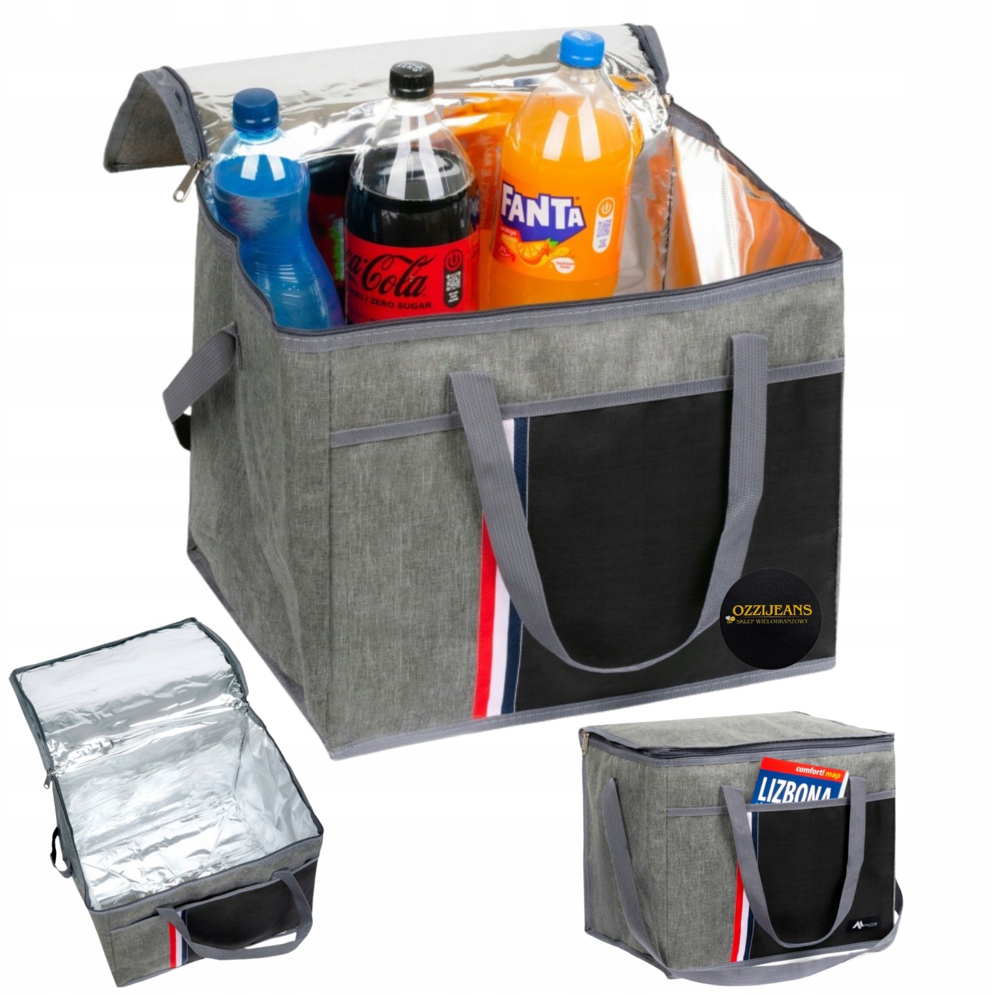 Torba Termiczna Turystyczna Termoizolacyjna Plażowa Piknikowa Kieszonka 30l - obrazek 3
