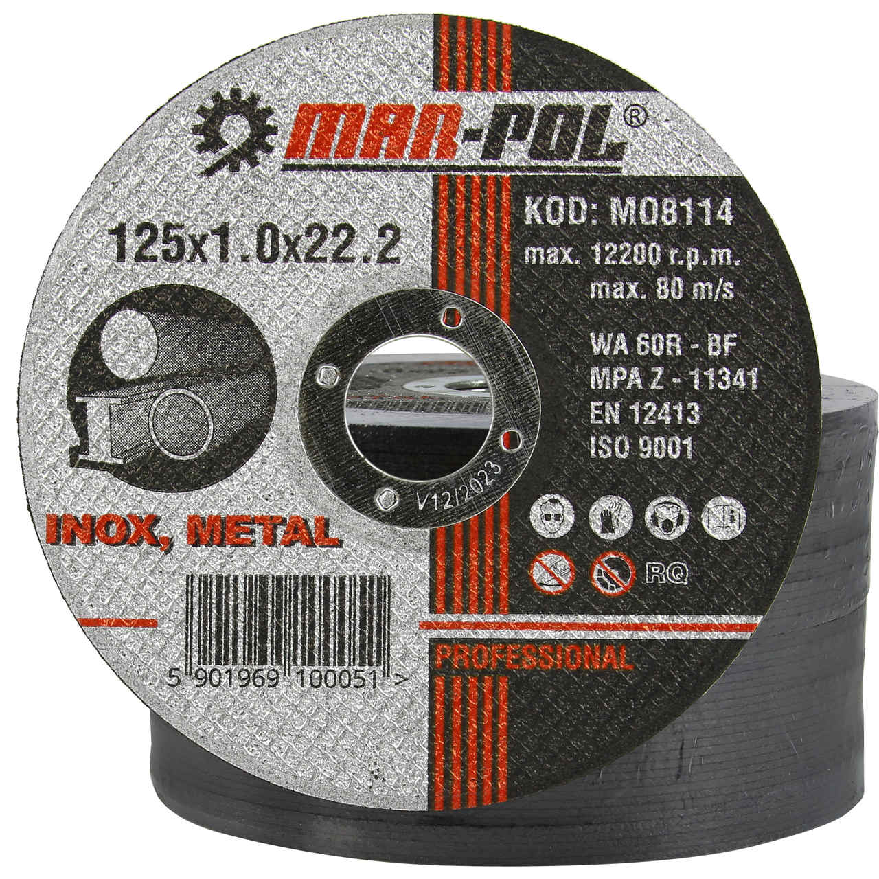 50 Szt Tarcze Do Cięcia Metalu 125mm Tarcza Inox 125x1 100% Dobra Jakość !