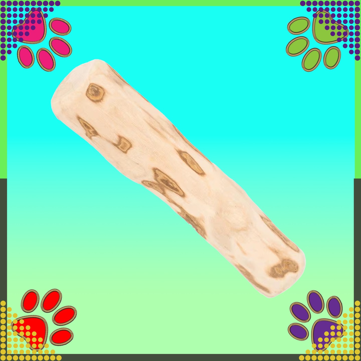 Patyk Gryzak Z Drzewa Drewna Naturalny Dla PSA Wytrzymały Zabawka 20x3,5cm - obrazek 4