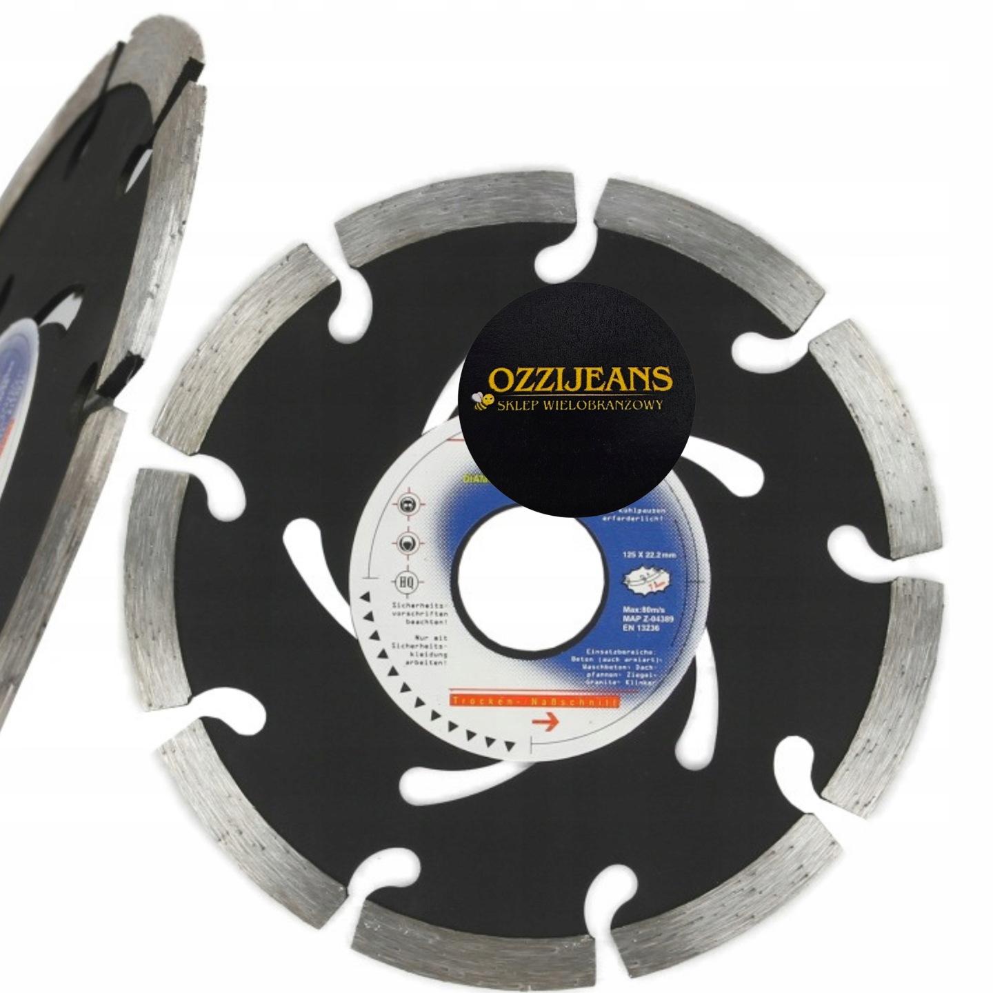 Tarcza Diamentowa Do Cięcia Betonu Kostki Segment 125mm X 22mm Mocna - obrazek 2